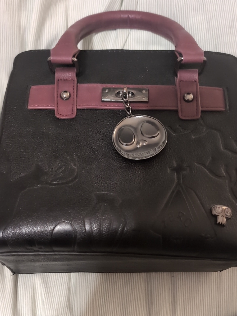 Disney The Nightmare Before Christmas Black Purse with Silver Hardware